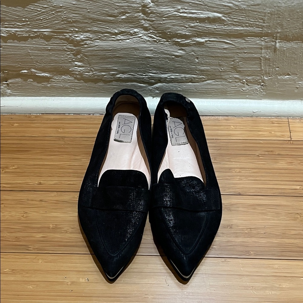AGL women's Black Loafers - Picture 2 of 3